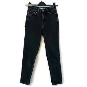 TopShop MOM Faded Black High Rise 100% cotton Jeans Women’s size 24 00